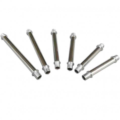 M10 threaded chrome-plated steel tube with double flanged collar