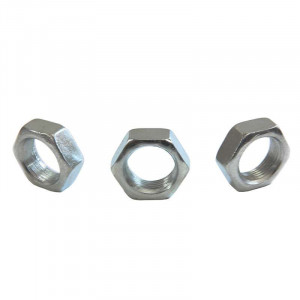 Low zinc-plated nut for M14 tube, 1mm pitch, 7mm thick