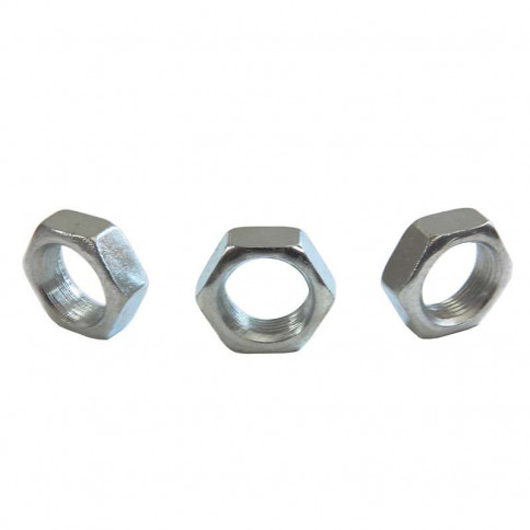 Low zinc-plated nut for M14 tube, 1mm pitch, 7mm thick