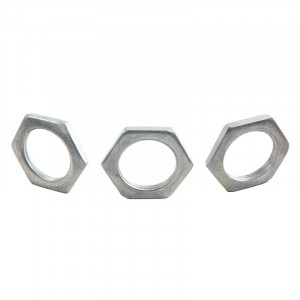 Low zinc-plated nut for M20 tube, 1.5 mm pitch, 3 mm thick