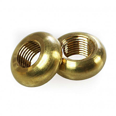 Brass ring-nut diameter 19mm for M10 threaded tube