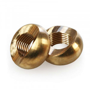 Brass ring diameter 18mm threaded M10 with radial wolf's mouth machining