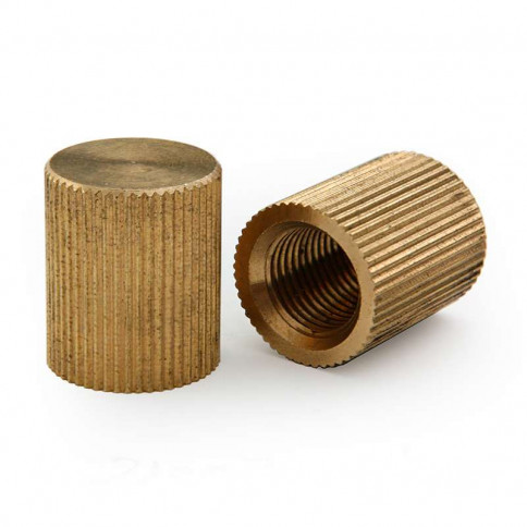 M3 knurled decorative brass cap nut for Ø 10mm