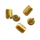 M3 brass screw with knurled head, thread length 9mm