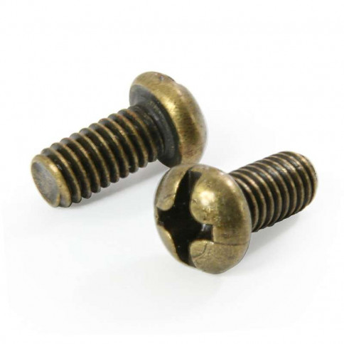 M3 brass screw with knurled head, thread length 9mm