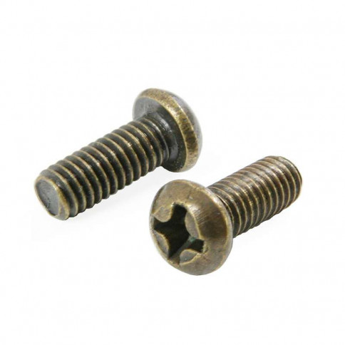 M4 brass screw with knurled head, thread length 10mm