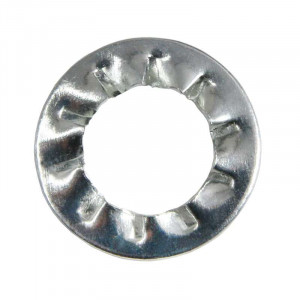 Zinc-plated serrated washer for M8 threaded tube