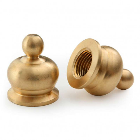M10 threaded brass ball point, diameter 18mm