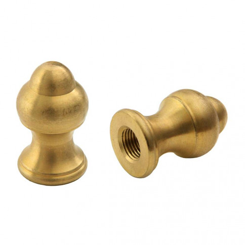 20.5mm diameter M10 threaded ball-shaped brass luminaire spike