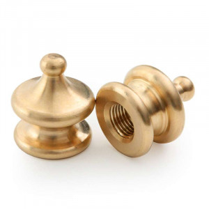 21.5mm diameter M10 threaded brass luminaire tip, hat shape