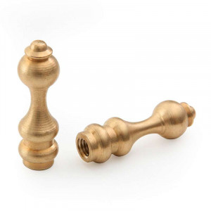 12mm diameter M6 threaded teardrop-shaped brass light fitting tip