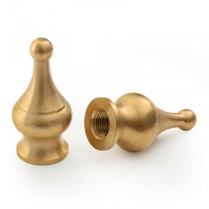 22mm diameter M10 threaded teardrop-shaped brass light fitting tip