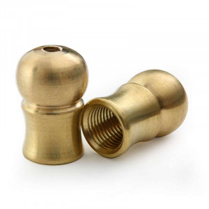Brass luminaire tip - brass trim reduction M10 to M4