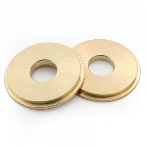 M10 brass stepped washer for 32mm diameter light fittings