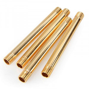 M10 threaded chrome-gold steel tube - length to suit application