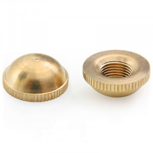 20mm diameter knurled hemispherical brass stopper