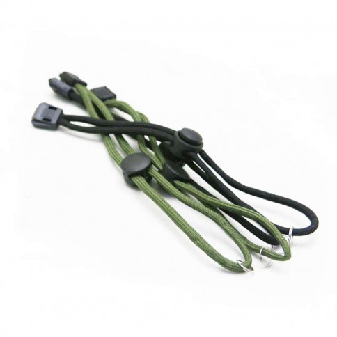 Hand strap with adjustment button and buckle cord - black or khaki colour
