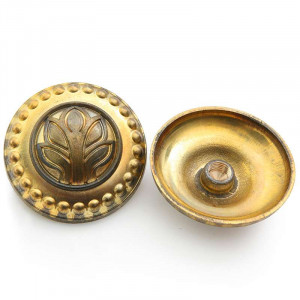 Decorative hemispherical brass dish, diameter 60mm