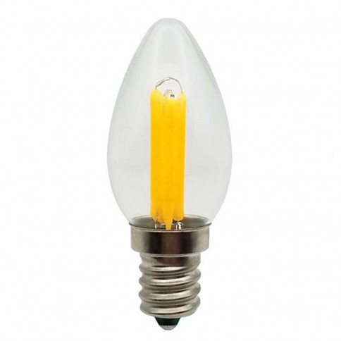 Mini format flame bulb with four LED filaments