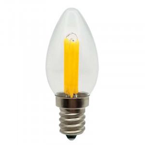 Mini format flame bulb with four LED filaments