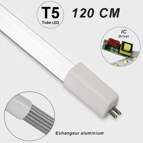 Tube LED T5 100 LED SMD 2835 longueur 1200 mm