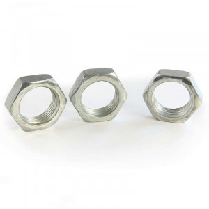 Low zinc-plated nut for M20 tube, 1.5 mm pitch, 9 mm thick