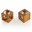 Square brass sleeve 12 x 12mm with five M8 threads