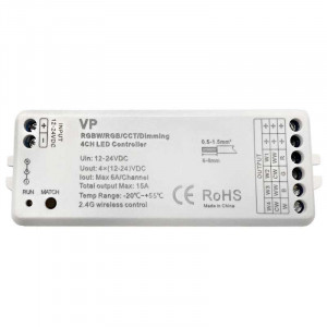 Wireless 2.4 G colour controller - multifunction RGBW - RGB - CCT and four-channel dimmer