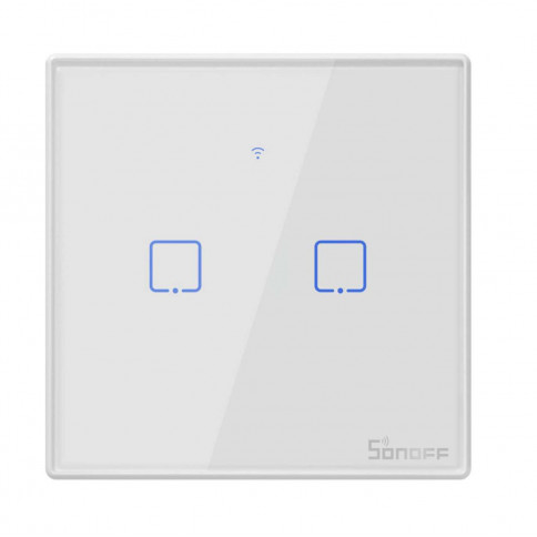 Programmable 2-button Sonoff touch switch with WiFi control Smart phone or tablet
