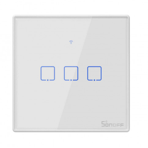 Programmable Sonoff 3-button touch switch with WiFi control for Smart phone or tablet