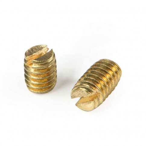 M4 brass screw with knurled head, thread length 4mm
