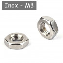 low stainless steel nut for M8 tube with 1mm pitch