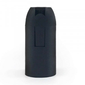 Douille à culot E12 en plastique lisse noir pour ampoule