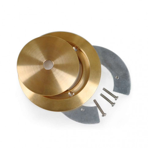 Brass ring fixing kit for luminaire glassware