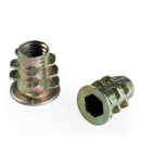Threaded insert for M6 tube, 1mm pitch