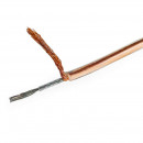 0.3mm² transparent Teflon gold-coloured coaxial electric cable, 1m long