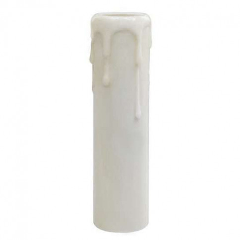 Fausse bougie D22 pour lustre couleur blanc 100mm