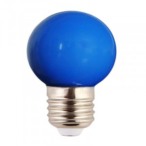 Spherical bulb G45 E27 base blue 230 volts 0.5 Watt