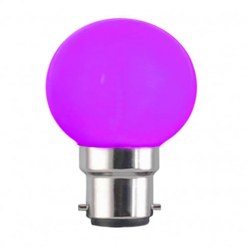 Ampoule sphérique G45 culot B22 couleur violet 230 volts 