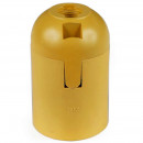  Brass-coloured plastic E27 socket for light bulb