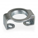 Straight bridge in galvanised steel with M10 thread, height 9mm