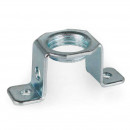 Straight bridge in galvanised steel with M10 thread, height 13mm