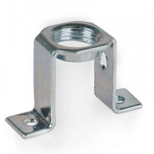 Pontet droit en acier zingué fileté M10 hauteur 20mm