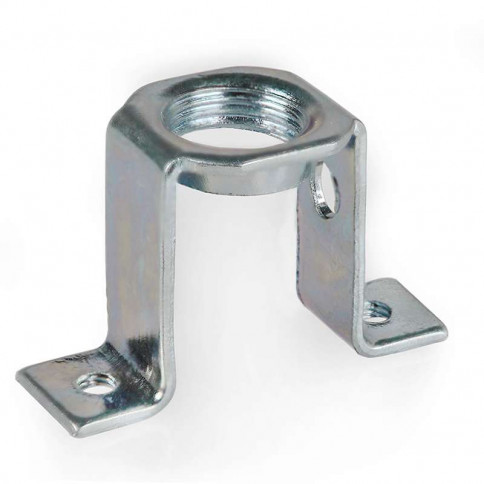 Straight bridge in galvanised steel with M10 thread, 20 mm high