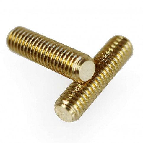 Tige filetée en laiton M4 pas standard de 0.8mm sans tête longueur 15mm