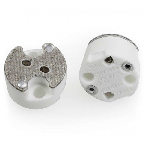 MR16 porcelain lampholder with autogrip connection to bare wire