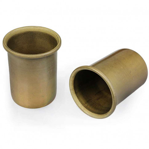 Brass lampholder cover with rolled edge for E27 lamp