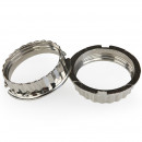 Zinc-plated steel ring nut diameter M28 2mm pitch