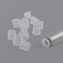 Plastic end cap to protect electrical cable for M10 threaded tube