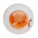 Double amber chrome globes in 80mm diameter for D11 base and G4 lamp